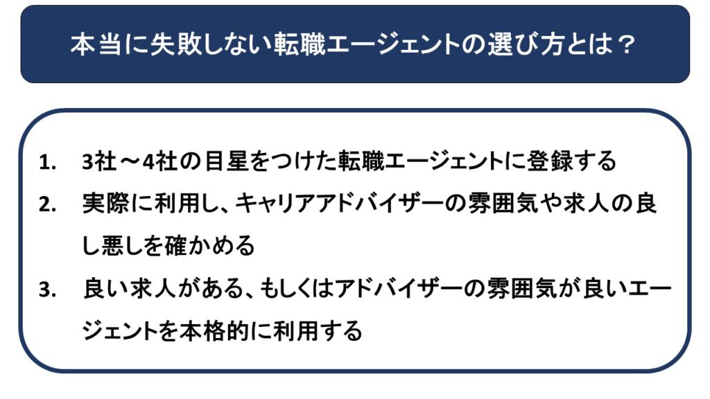 失敗しない転職エージェントの選び方